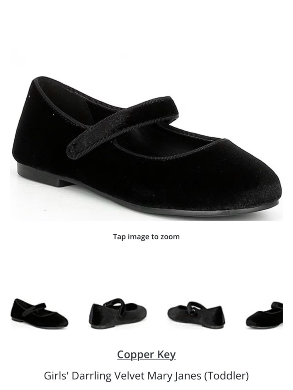 Copper Key Girls' Burgundy Velvet Mary Jane Shoes